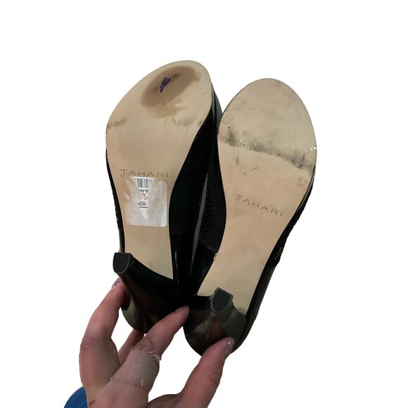 Tahari Hanna Pump Heel Women's Size US 9.5 Black Patent Leather No box - Picture 4 of 4